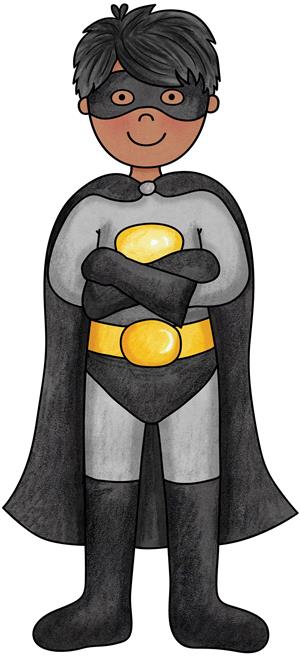 Standing superhero