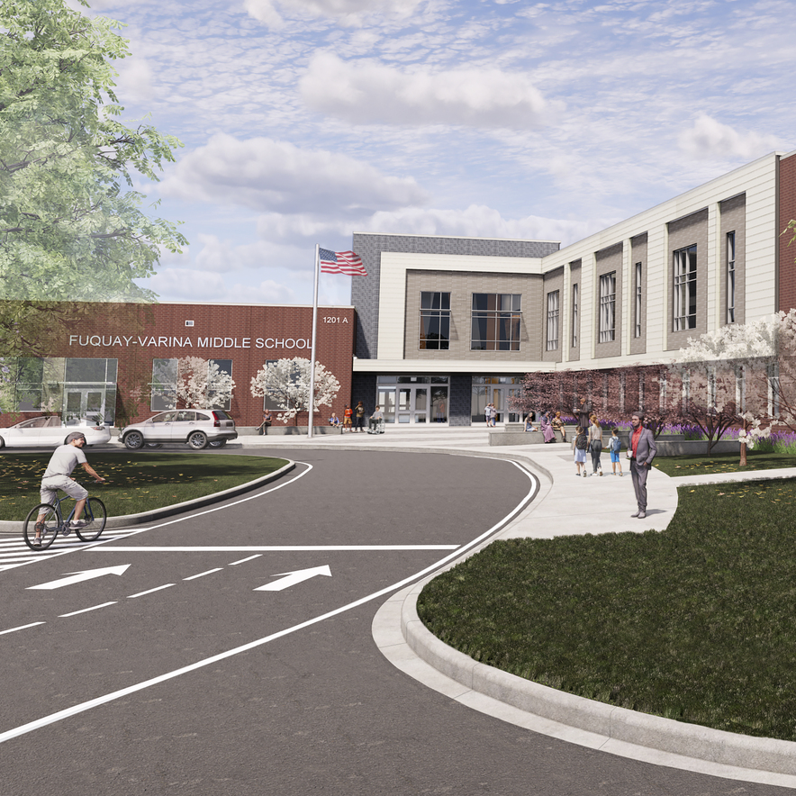  A rendering of what the new Fuquay-Varina Middle School will look like.