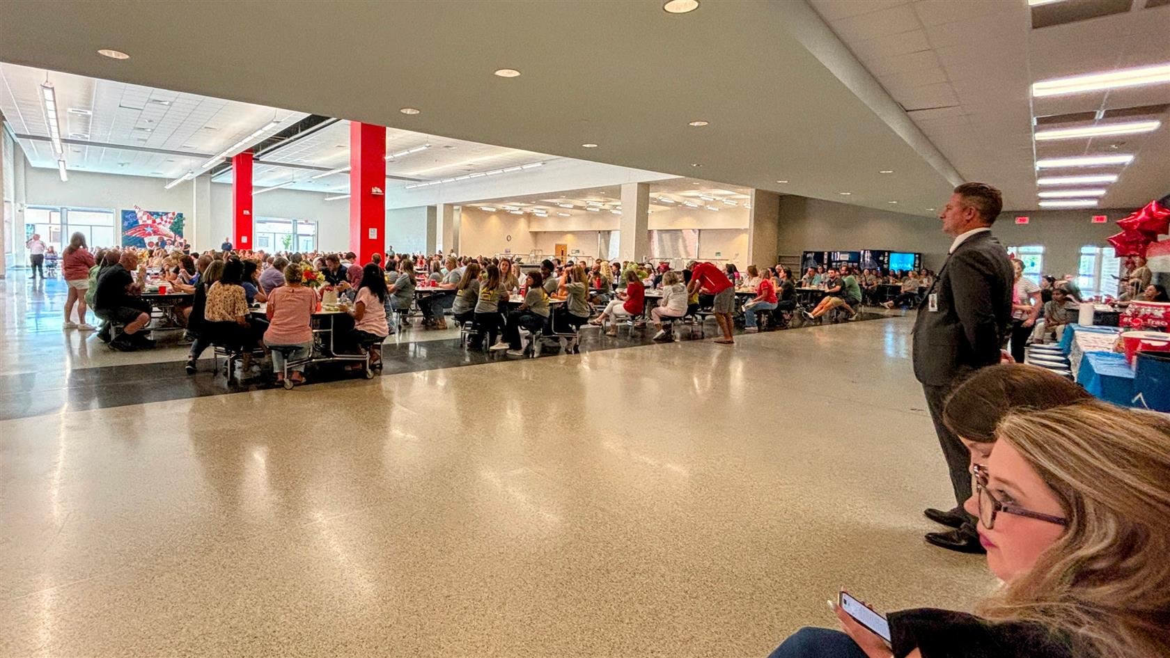 Apex Friendship teachers having lunch together.