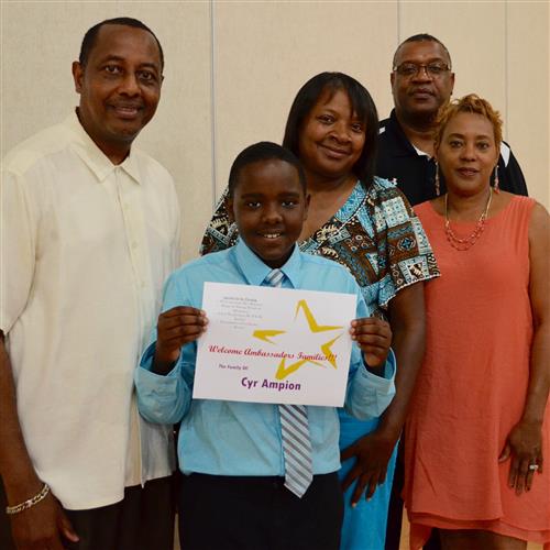 student with family 
