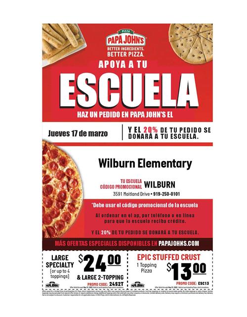 Papa John's Flyer Spanish