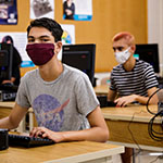  photo of students in a computer. lab