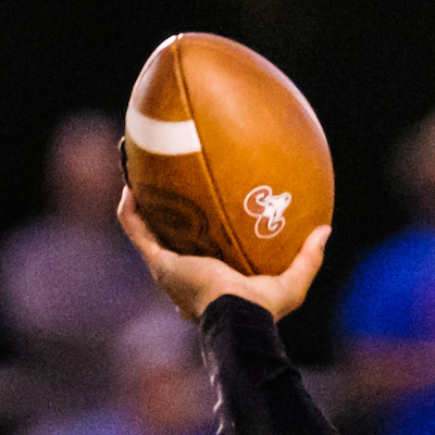  A football about to be thrown