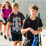  Students returning to first day of school