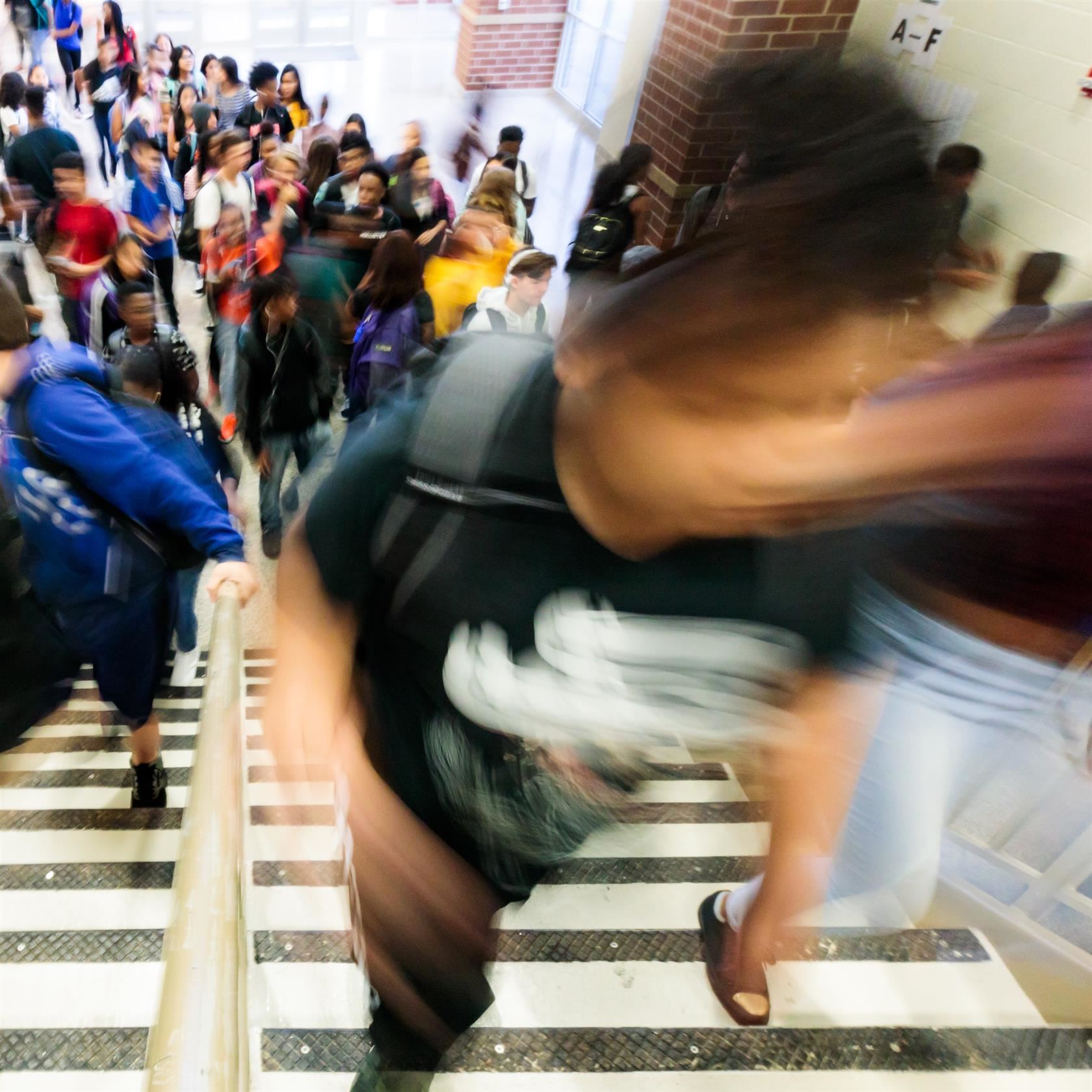  Students heading to class in the morning