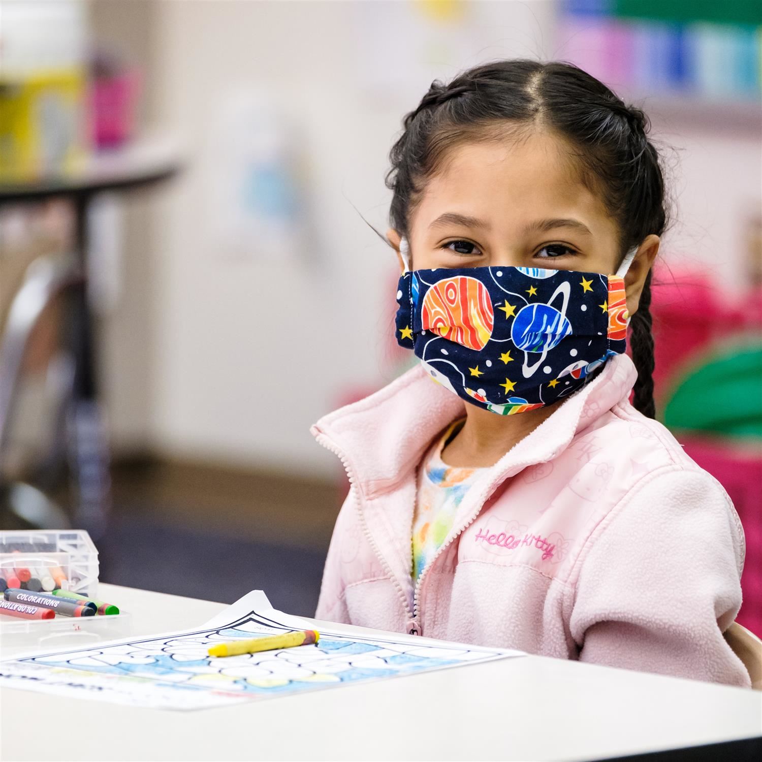  photo of student wearing a mask