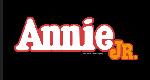  Black background, text reads Annie Jr.