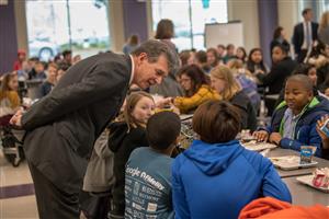 Governor Cooper in the Cafe 