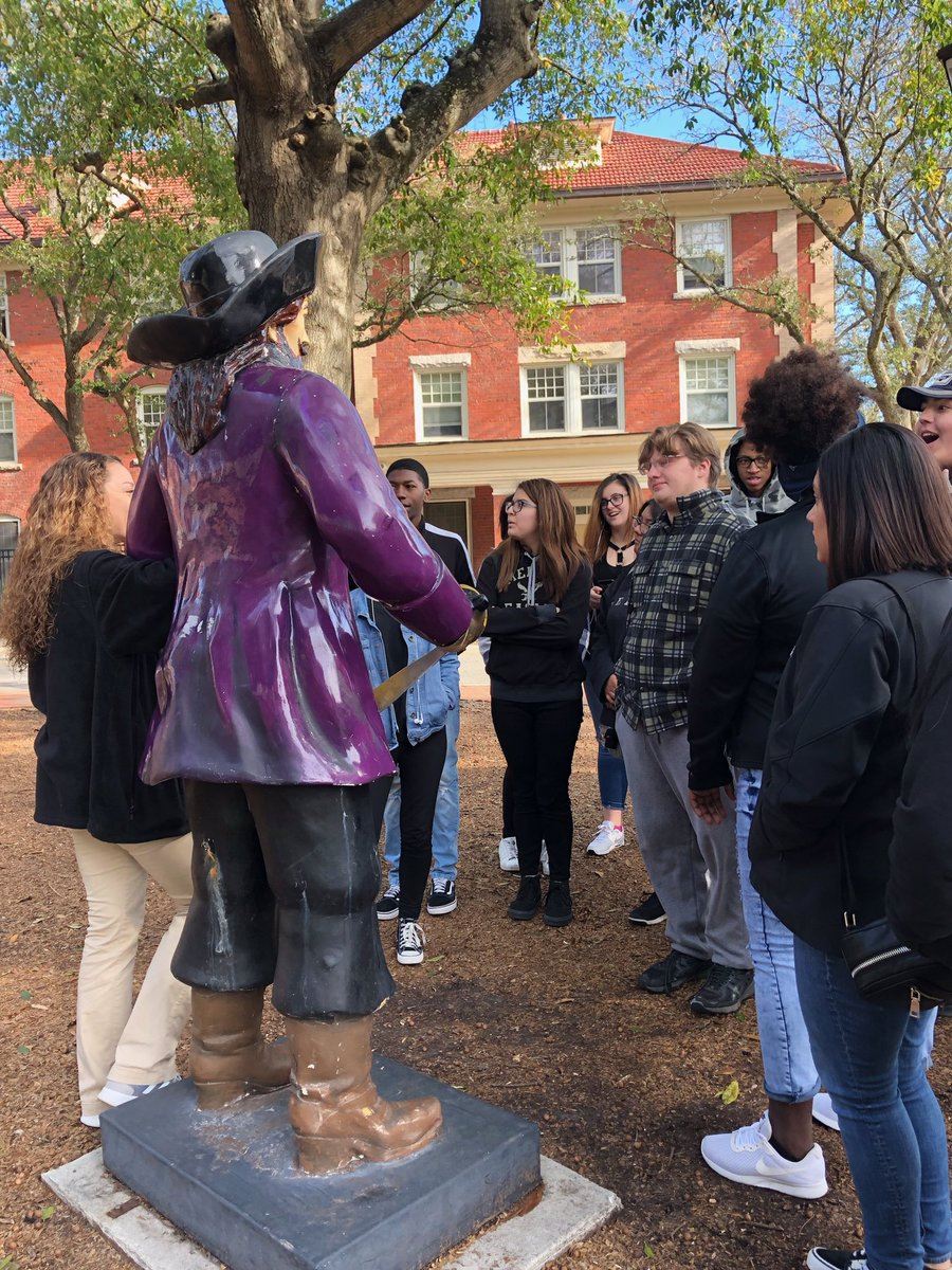 Students visiting ECU campus