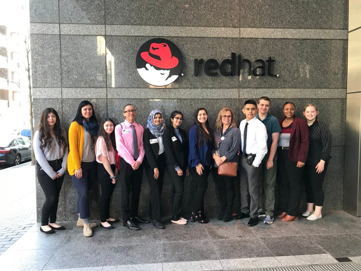 Students visiting Red Hat