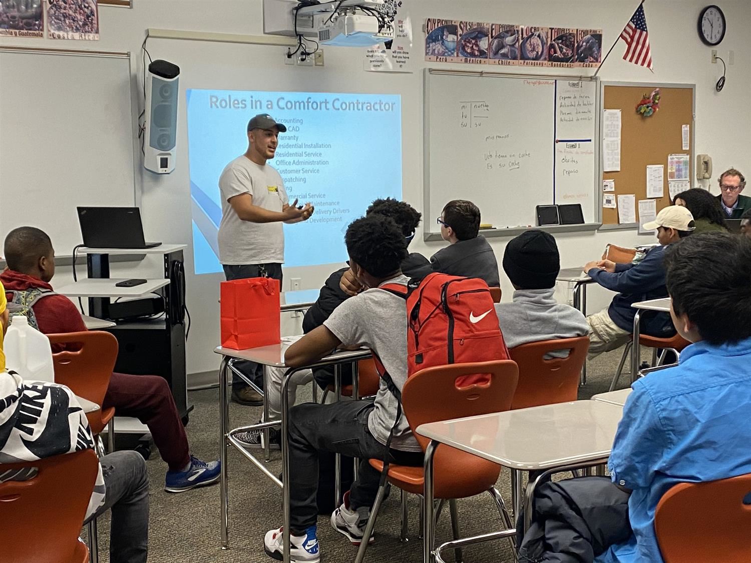 Alumni speaker about HVAC