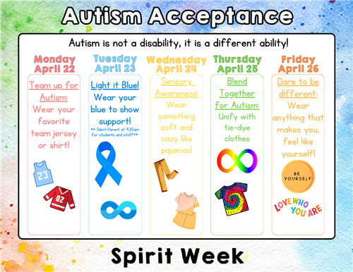 Autism Awareness Spirit Week