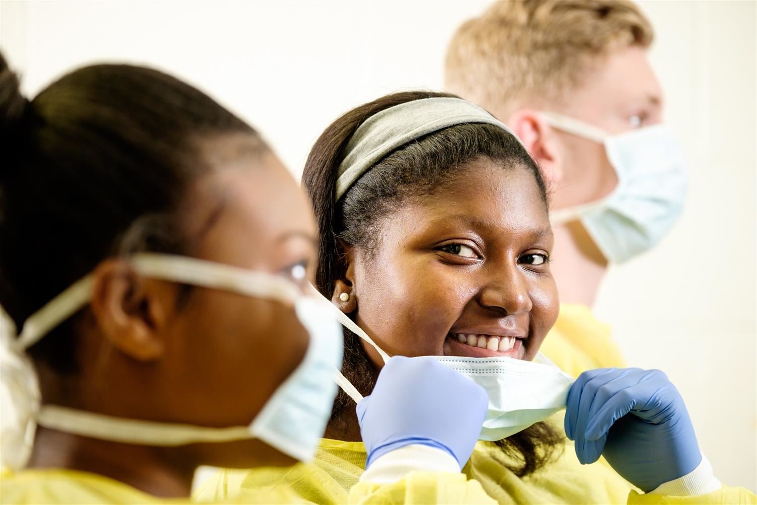 Nurse aide students wearing masks Nurse aide students wearing masks