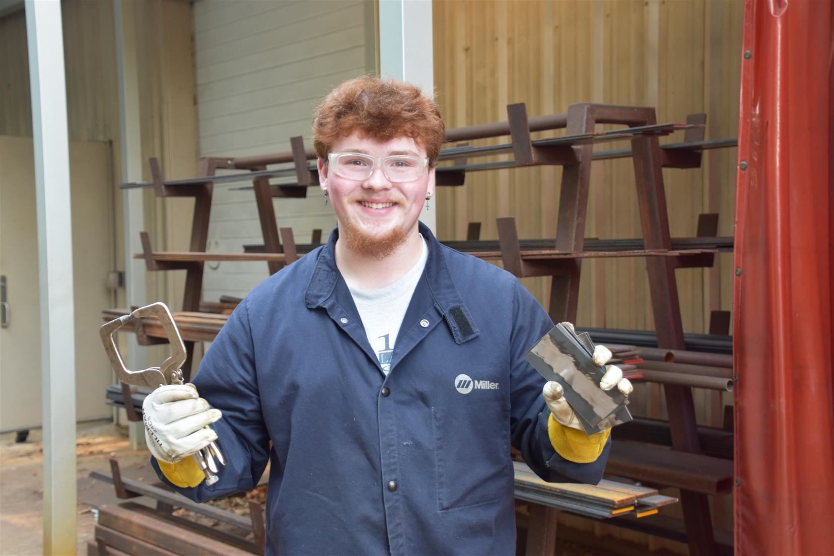 Welding student