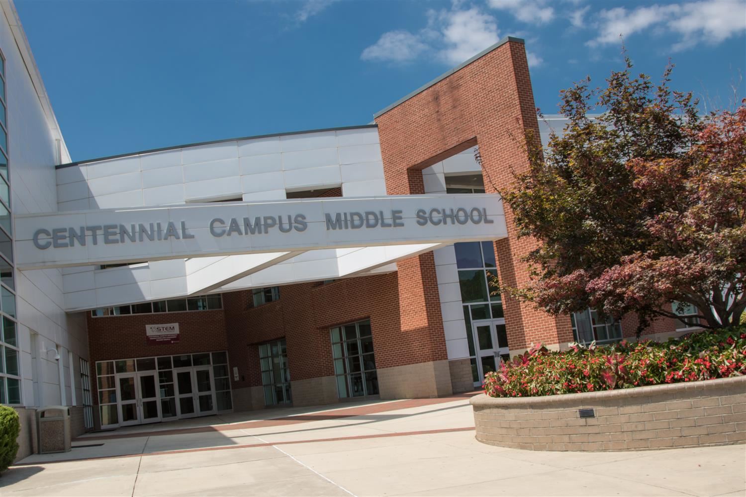 Photo of the outside of centennial campus middle building