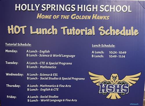 HOT Lunch Tutorial Schedule
