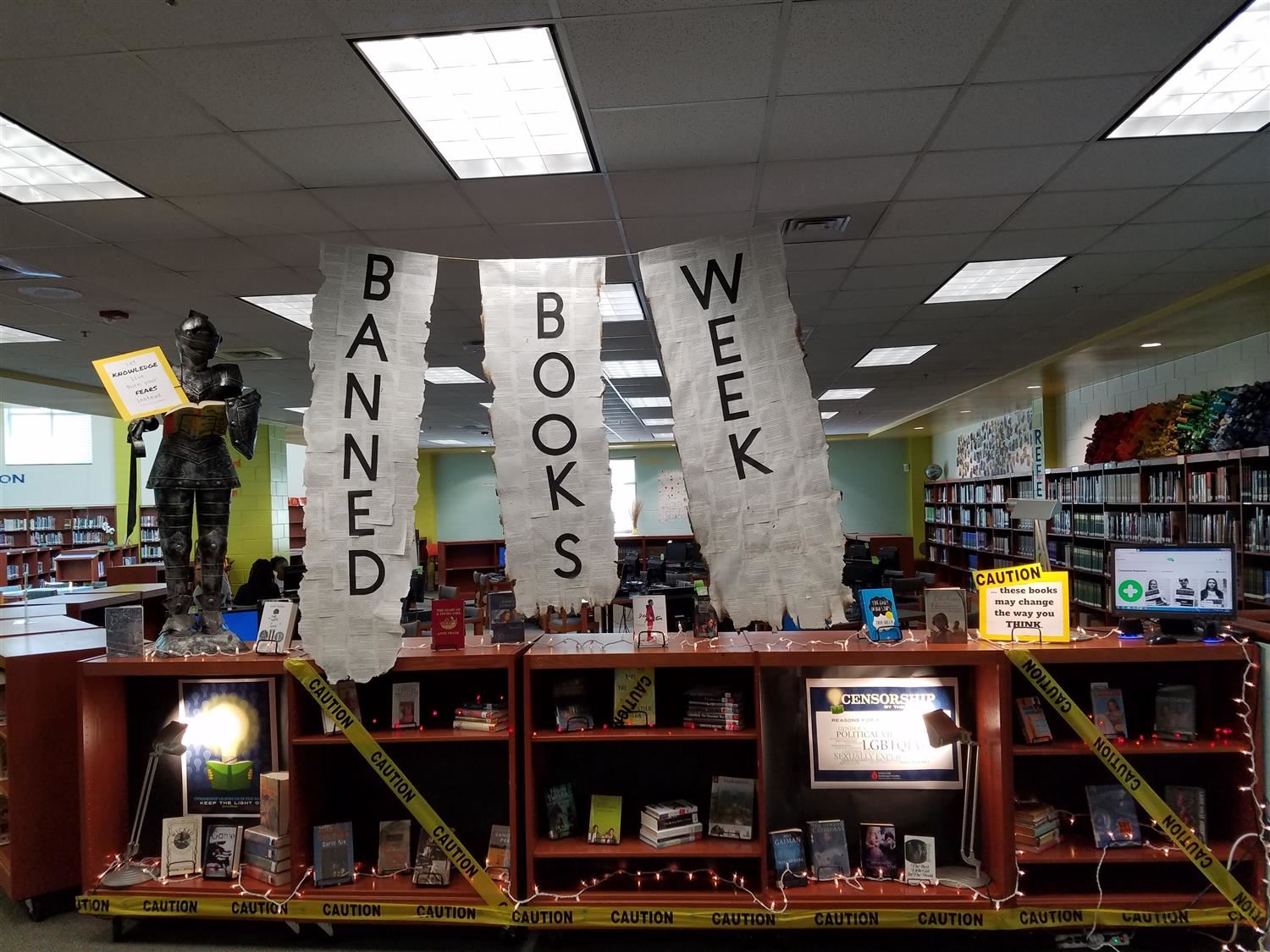 Banned Books Display at KHSCD Banned Books Display at KHSCD