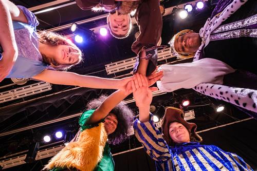 Theatre students on stage