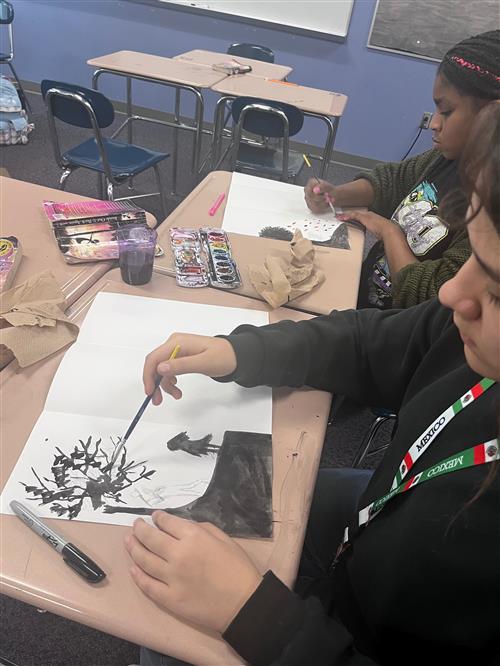 Girls painting
