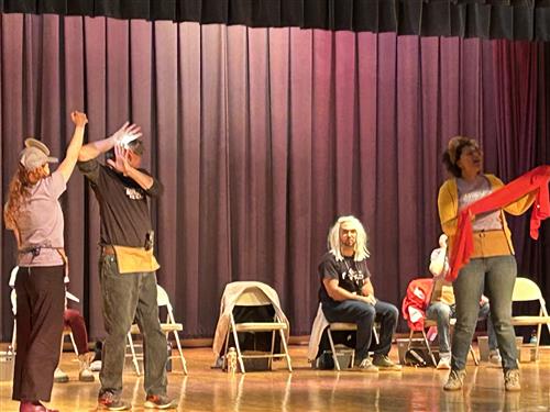 actors on a stage