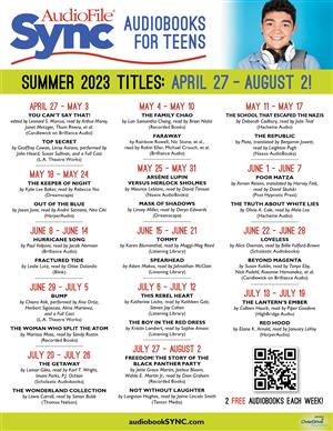 AudioFileSync Audiobook Titles that are available for teens to borrow for free April 27 - August 2