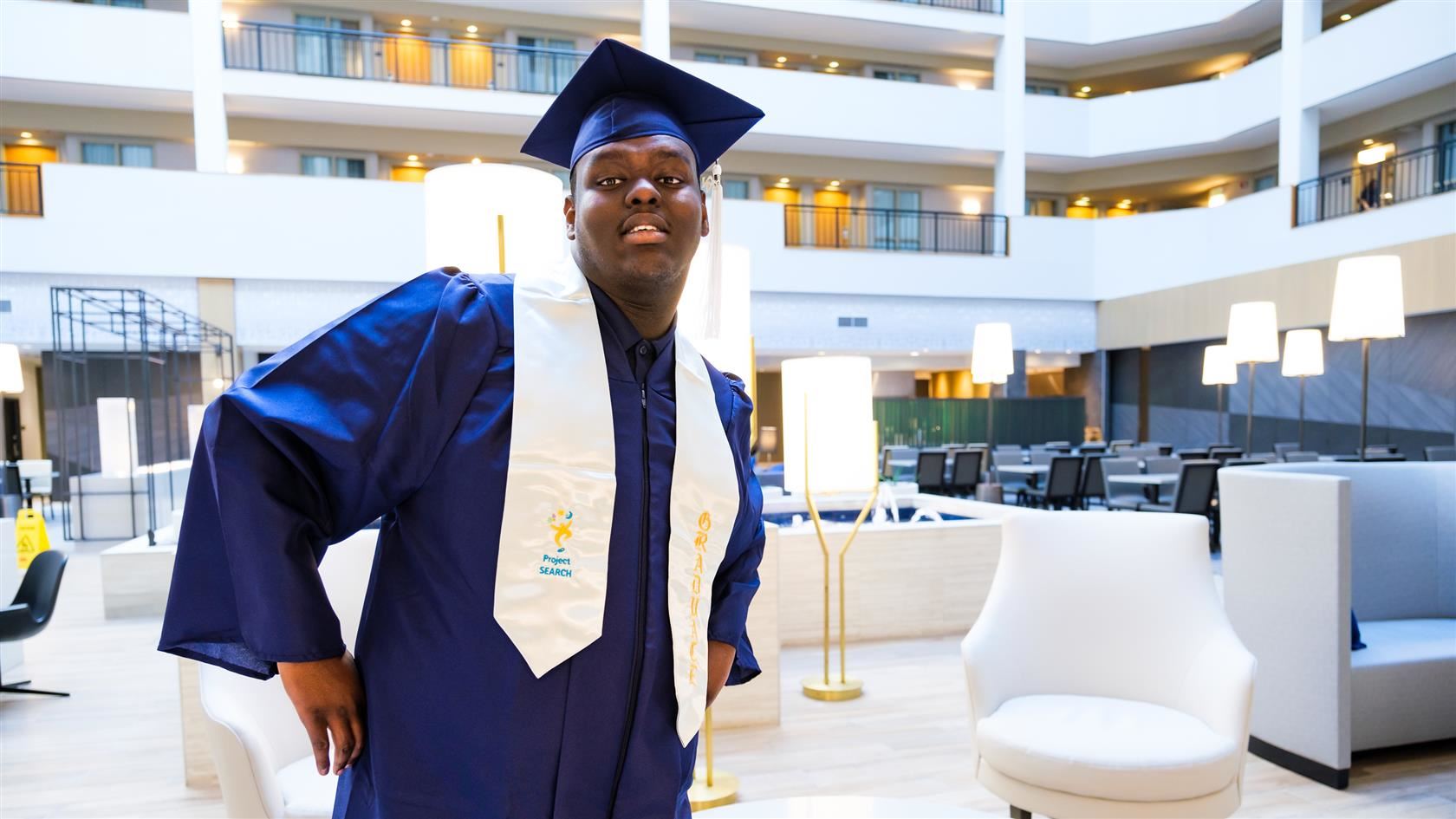 omar adam in cap and gown