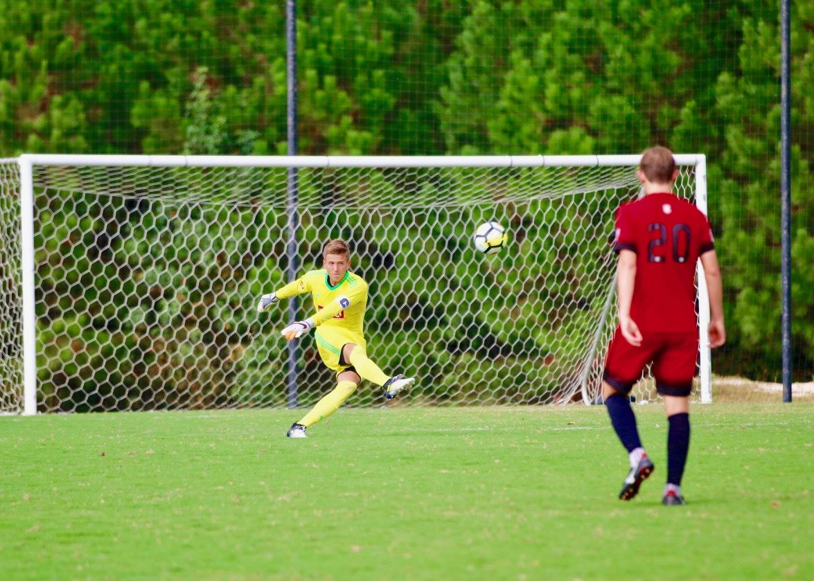 Crossroads FLEX senior George Marks on the soccer field Crossroads FLEX senior George Marks on the soccer field