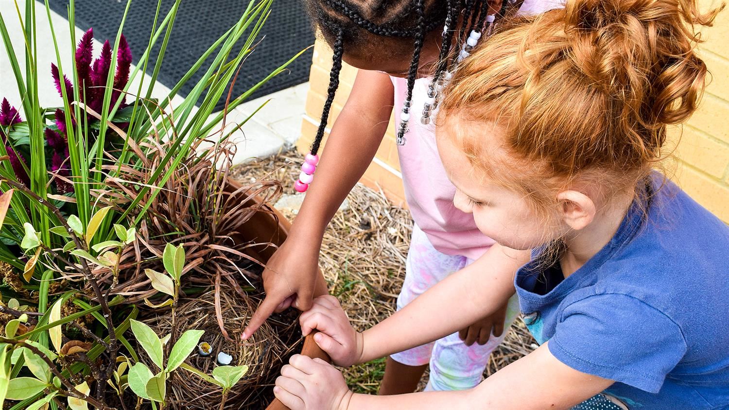 Lincoln Heights Elementary students plant a garden 
