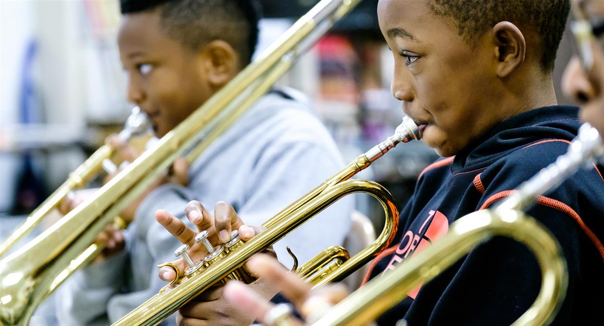 Trumpet and trombone. 