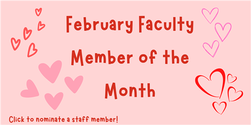 Faculty Member of the Month Nomination