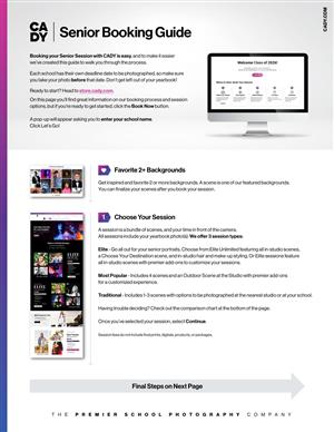 CADY Senior Booking Guide