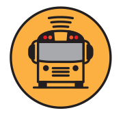  Circular yellow bus