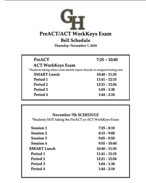 ACT Schedule