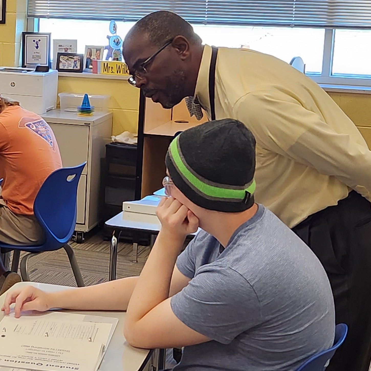  Dr. Taylor works with a student