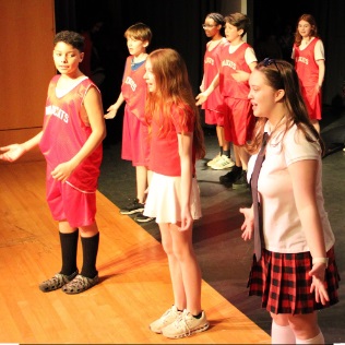  Students practicing for High School Musical, Jr