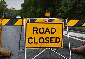 Intersection closed to motorists and pedestrians