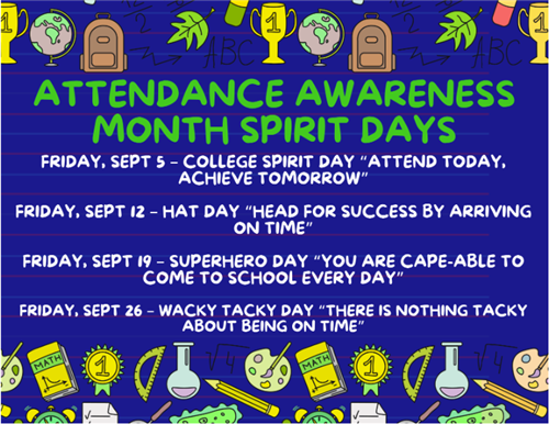  Attendance Spirit Days